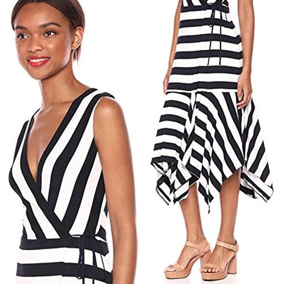 Bailey 44 Alexandria Striped Tie Waist Midi Dress - Picture 4 of 8
